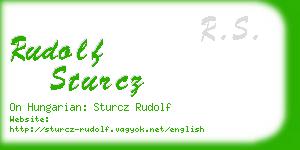 rudolf sturcz business card